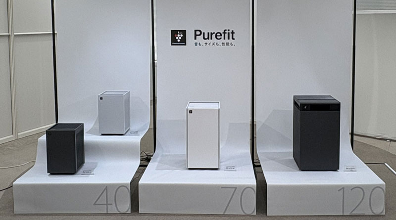 プラズマクラスター空気清浄機「Purefit」2機種の発表会を開催