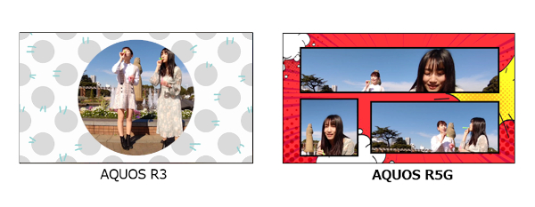 左から「AIライブストーリー」と「AIライブストーリーPro」の作例比較イメージ