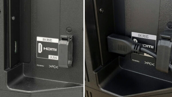 8K映像をHDMIケーブル1本で繋げて楽しめる